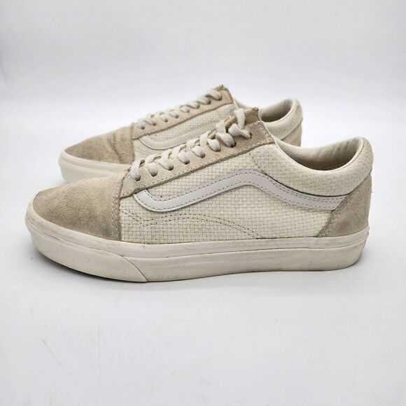 Vans Old Skool Woven Sneakers Marshmallow Snow Shoes Size 8.5 Women's 7 Men's - Picture 1 of 16